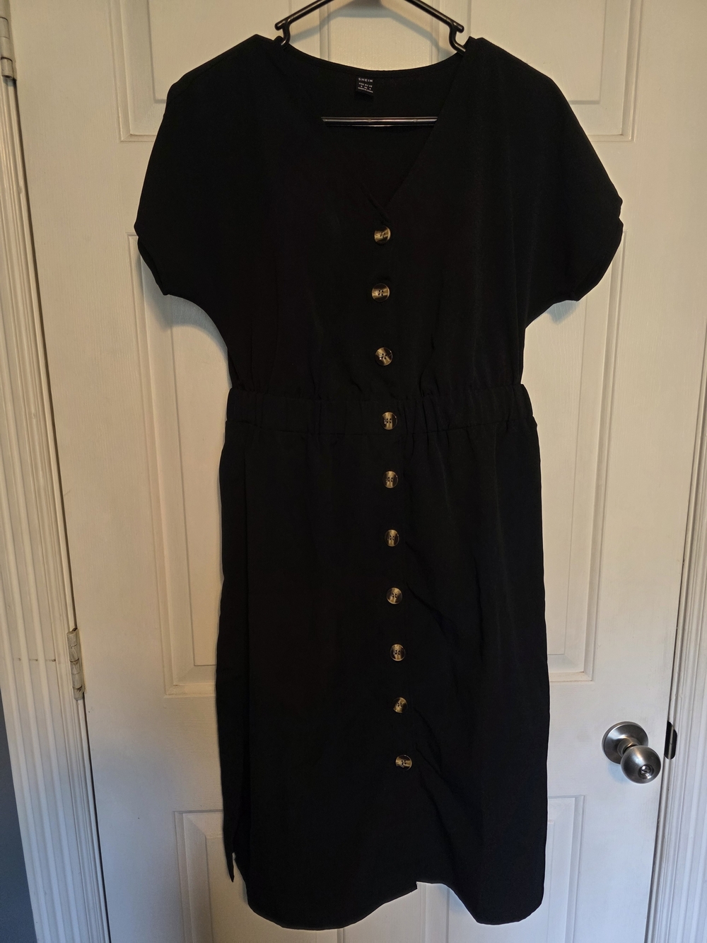 Black Button-Front Women’s Dress
